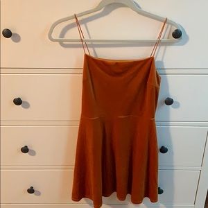 Urban Outfitters Orange Suede Dress